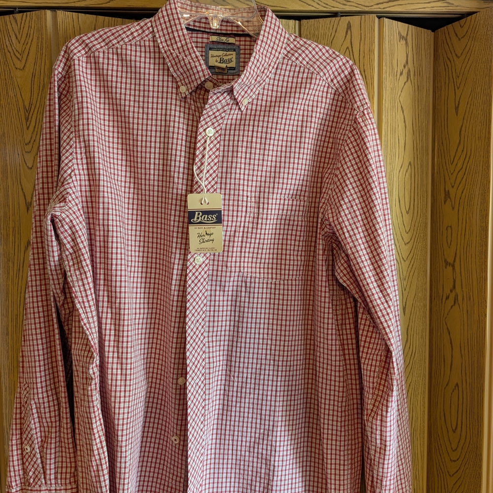 Brand New With Tags Men's G.H. Bass Heritage Slim Fit Shirt Size Large